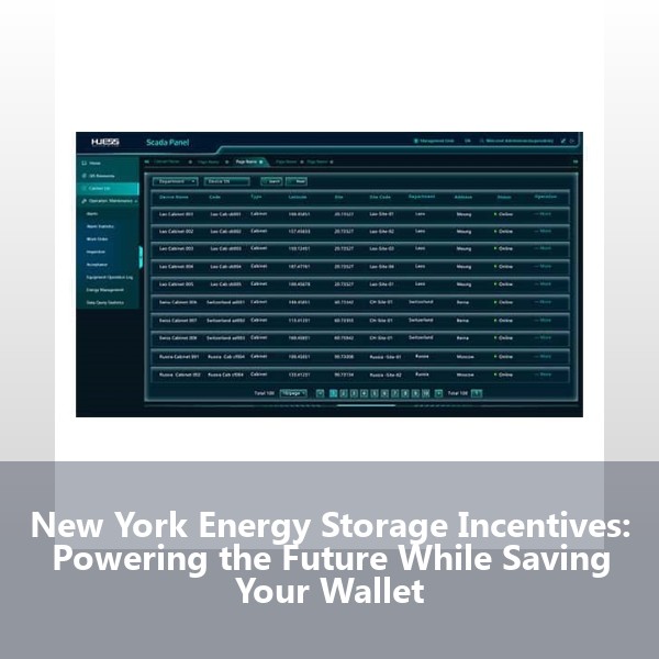 New York Energy Storage Incentives: Powering the Future While Saving Your Wallet