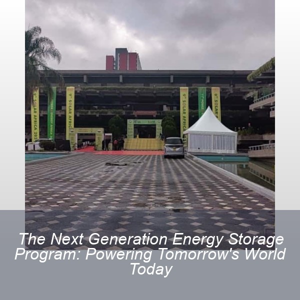 The Next Generation Energy Storage Program: Powering Tomorrow's World Today