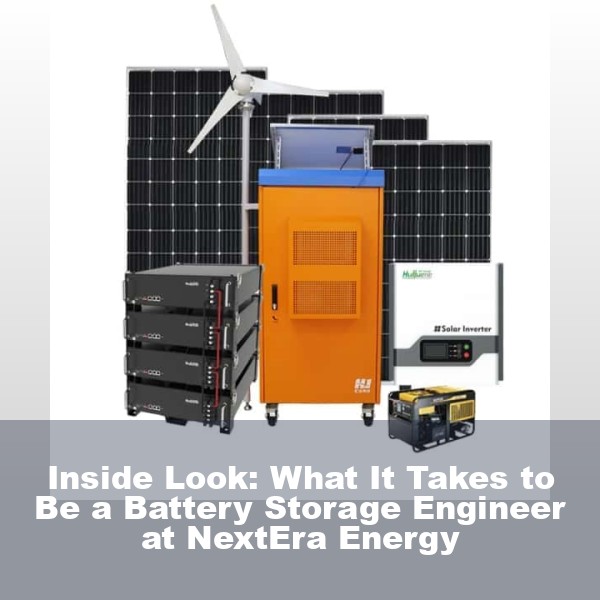 Inside Look: What It Takes to Be a Battery Storage Engineer at NextEra Energy