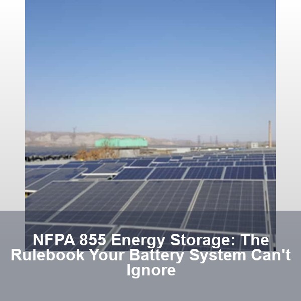 NFPA 855 Energy Storage: The Rulebook Your Battery System Can't Ignore