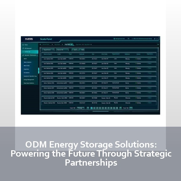 ODM Energy Storage Solutions: Powering the Future Through Strategic Partnerships
