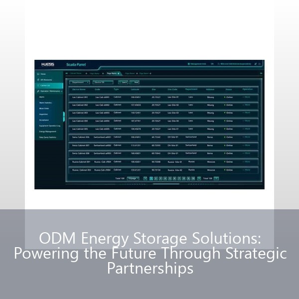ODM Energy Storage Solutions: Powering the Future Through Strategic Partnerships