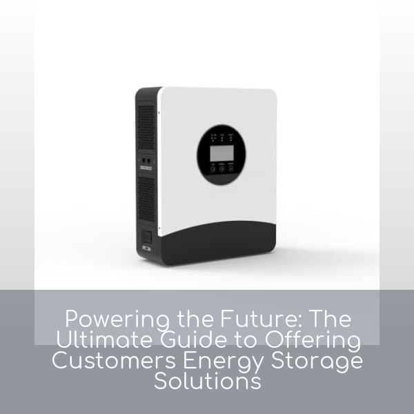 Powering the Future: The Ultimate Guide to Offering Customers Energy Storage Solutions