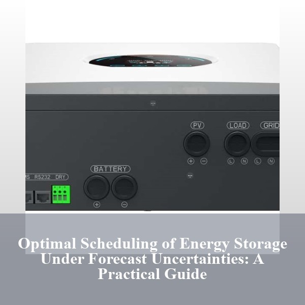 Optimal Scheduling of Energy Storage Under Forecast Uncertainties: A Practical Guide