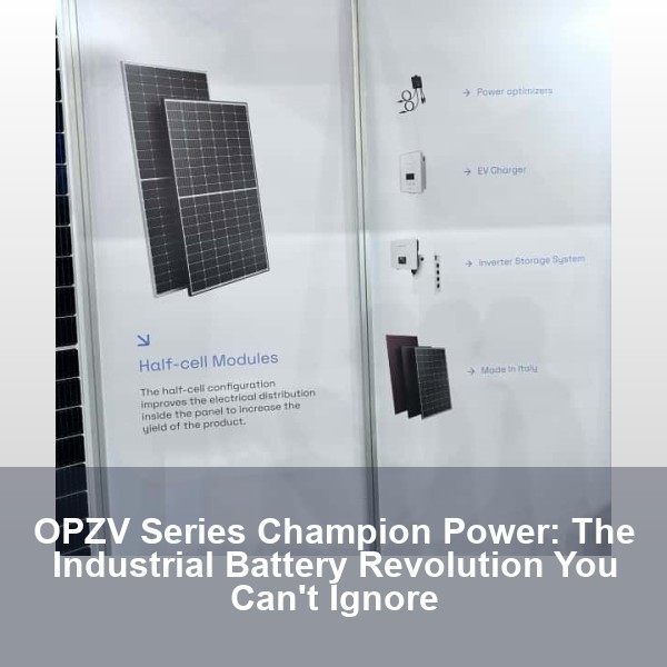 OPZV Series Champion Power: The Industrial Battery Revolution You Can't Ignore