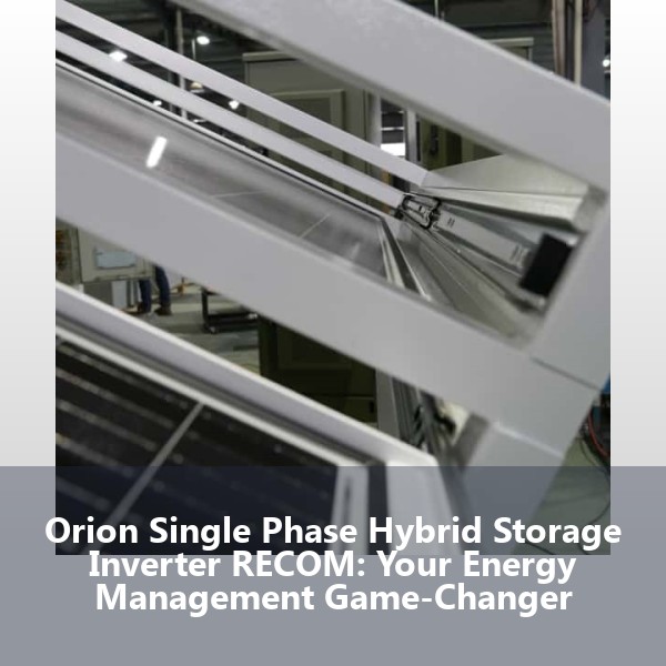 Orion Single Phase Hybrid Storage Inverter RECOM: Your Energy Management Game-Changer
