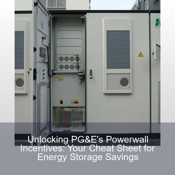 Unlocking PG&E's Powerwall Incentives: Your Cheat Sheet for Energy Storage Savings
