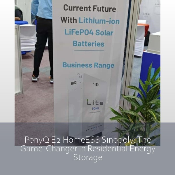PonyQ E2 HomeESS Sinopoly: The Game-Changer in Residential Energy Storage