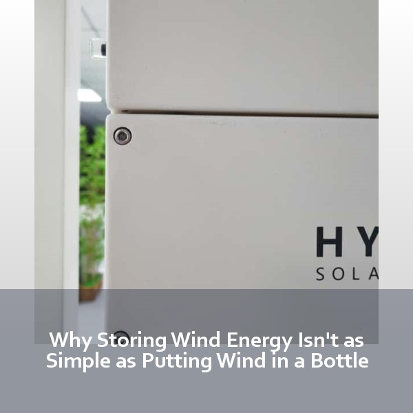 Why Storing Wind Energy Isn't as Simple as Putting Wind in a Bottle
