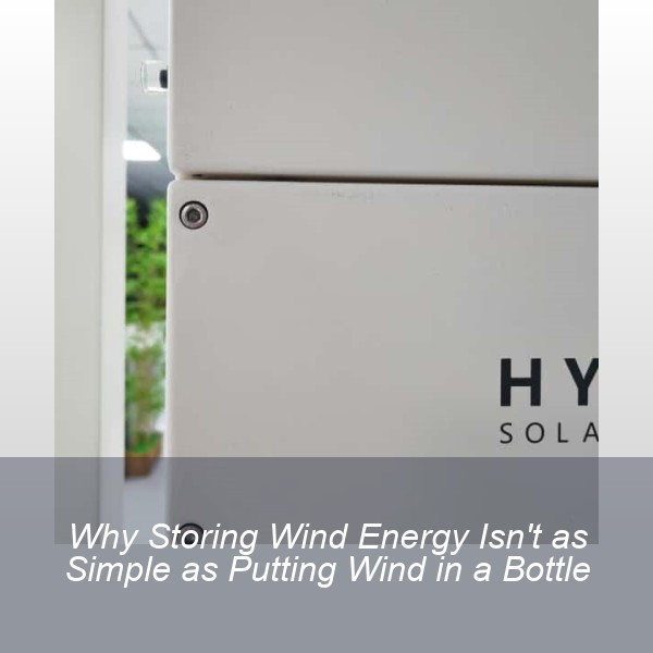 Why Storing Wind Energy Isn't as Simple as Putting Wind in a Bottle
