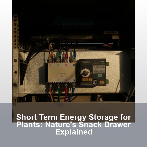 Short Term Energy Storage for Plants: Nature's Snack Drawer Explained