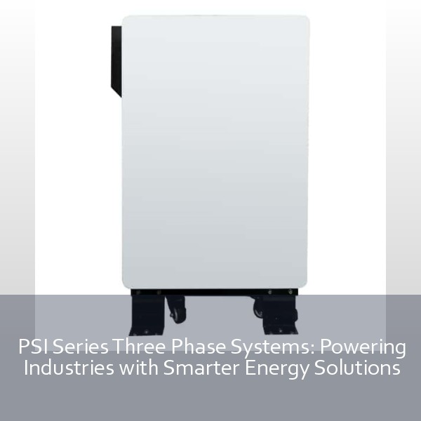 PSI Series Three Phase Systems: Powering Industries with Smarter Energy Solutions