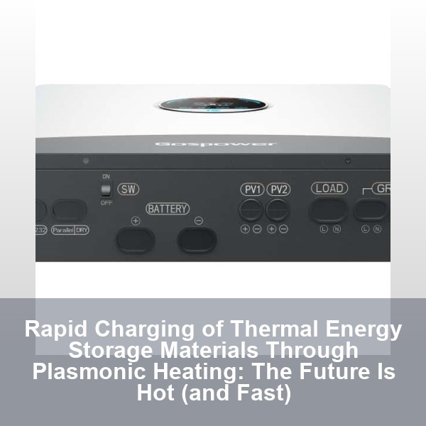 Rapid Charging of Thermal Energy Storage Materials Through Plasmonic Heating: The Future Is Hot (and Fast)