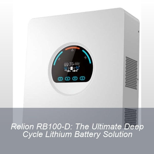 Relion RB100-D: The Ultimate Deep Cycle Lithium Battery Solution
