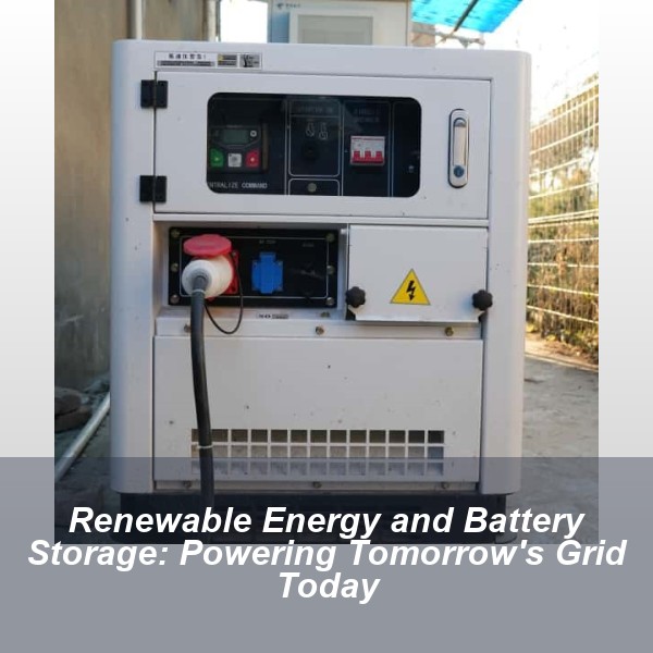 Renewable Energy and Battery Storage: Powering Tomorrow's Grid Today
