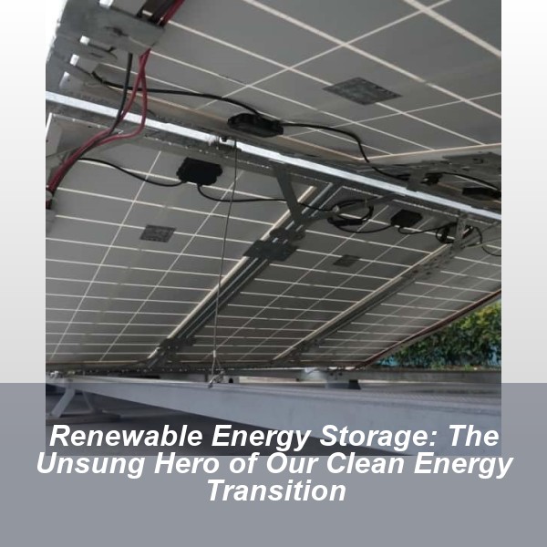 Renewable Energy Storage: The Unsung Hero of Our Clean Energy Transition