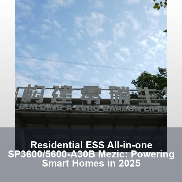 Residential ESS All-in-one SP3600/5600-A30B Mezic: Powering Smart Homes in 2025