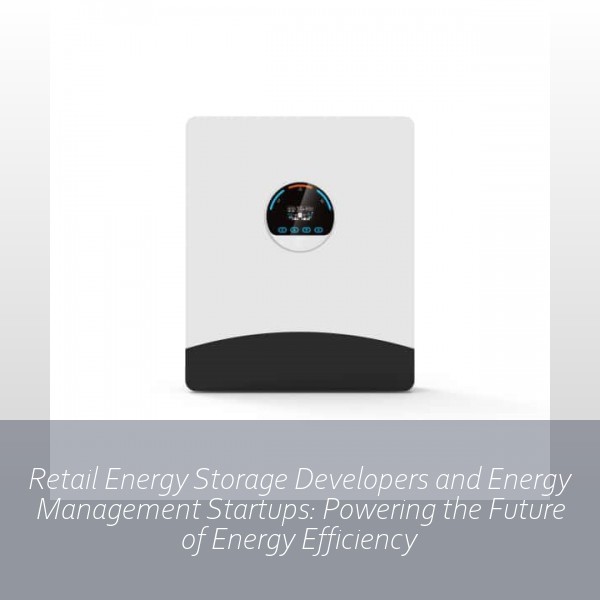 Retail Energy Storage Developers and Energy Management Startups: Powering the Future of Energy Efficiency