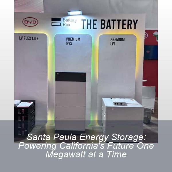 Santa Paula Energy Storage: Powering California's Future One Megawatt at a Time