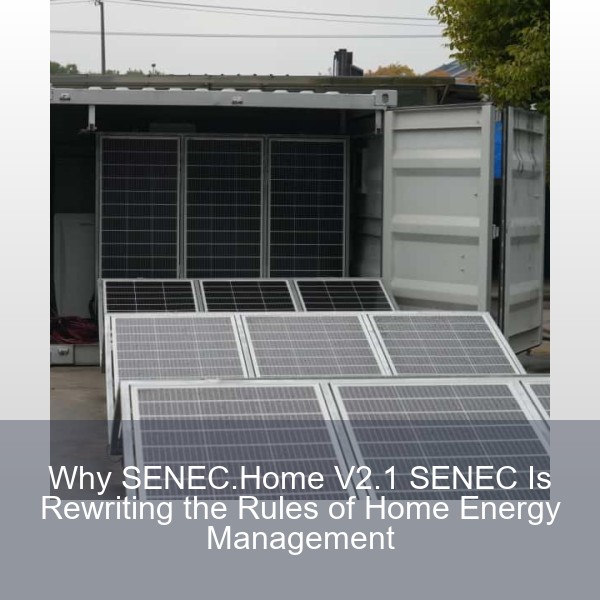 Why SENEC.Home V2.1 SENEC Is Rewriting the Rules of Home Energy Management