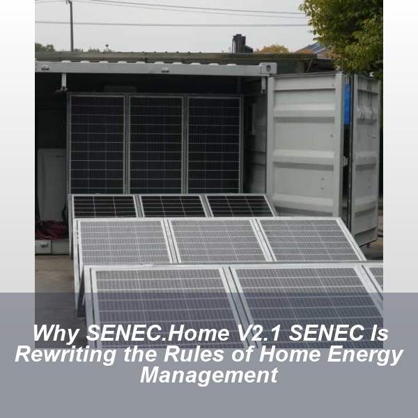 Why SENEC.Home V2.1 SENEC Is Rewriting the Rules of Home Energy Management