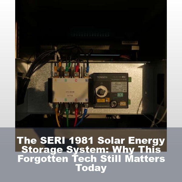The SERI 1981 Solar Energy Storage System: Why This Forgotten Tech Still Matters Today