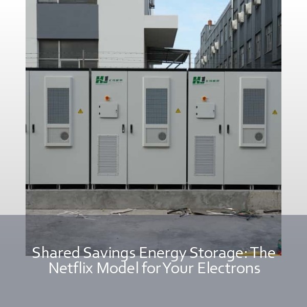 Shared Savings Energy Storage: The Netflix Model for Your Electrons