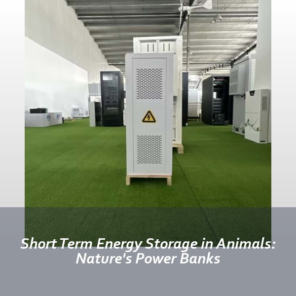 Short Term Energy Storage in Animals: Nature's Power Banks