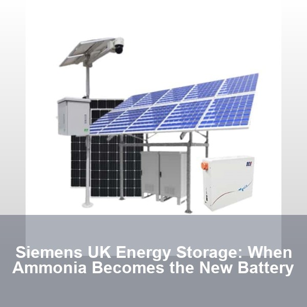 Siemens UK Energy Storage: When Ammonia Becomes the New Battery