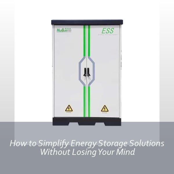 How to Simplify Energy Storage Solutions Without Losing Your Mind