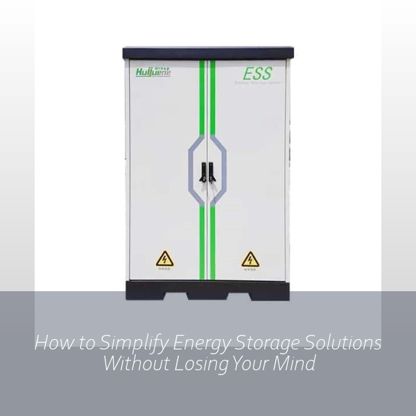 How to Simplify Energy Storage Solutions Without Losing Your Mind