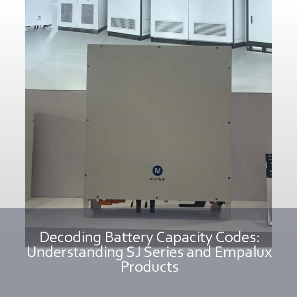 Decoding Battery Capacity Codes: Understanding SJ Series and Empalux Products