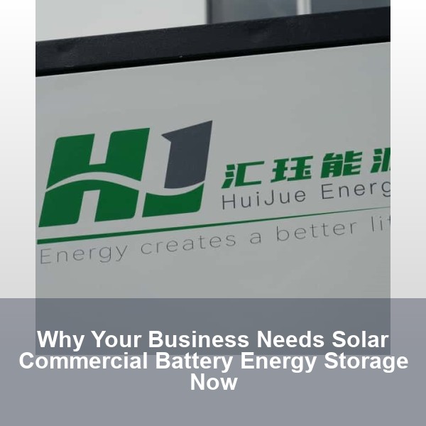 Why Your Business Needs Solar Commercial Battery Energy Storage Now