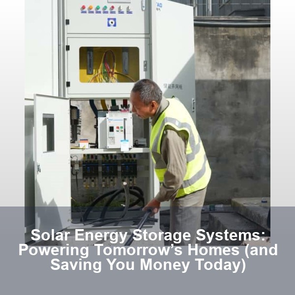 Solar Energy Storage Systems: Powering Tomorrow’s Homes (and Saving You Money Today)
