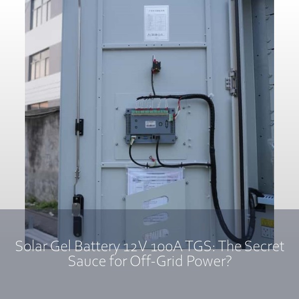 Solar Gel Battery 12V 100A TGS: The Secret Sauce for Off-Grid Power?