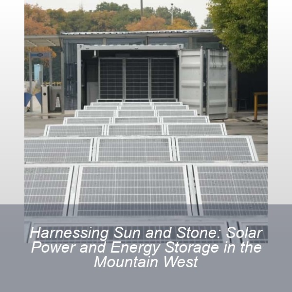 Harnessing Sun and Stone: Solar Power and Energy Storage in the Mountain West