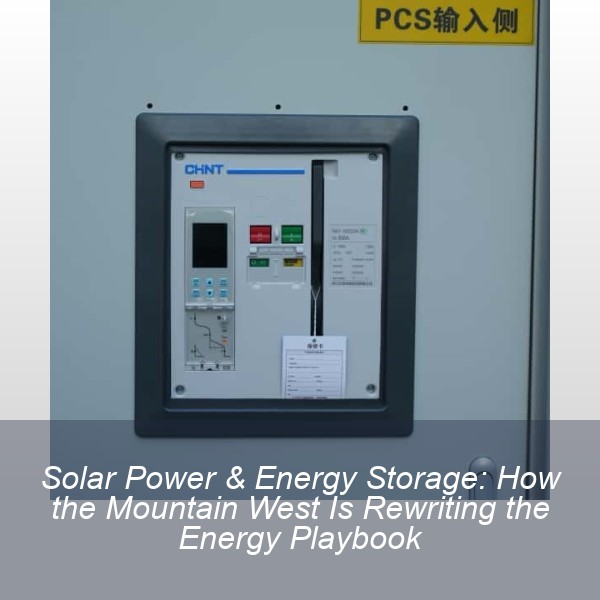 Solar Power & Energy Storage: How the Mountain West Is Rewriting the Energy Playbook