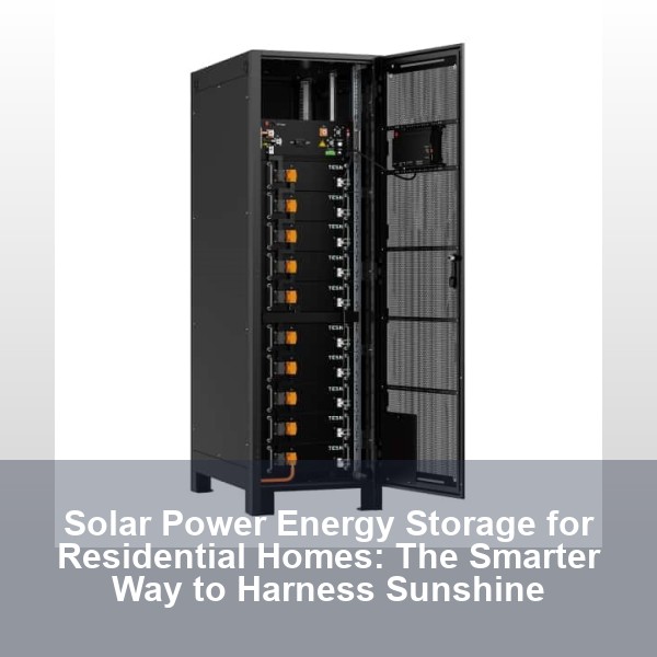 Solar Power Energy Storage for Residential Homes: The Smarter Way to Harness Sunshine