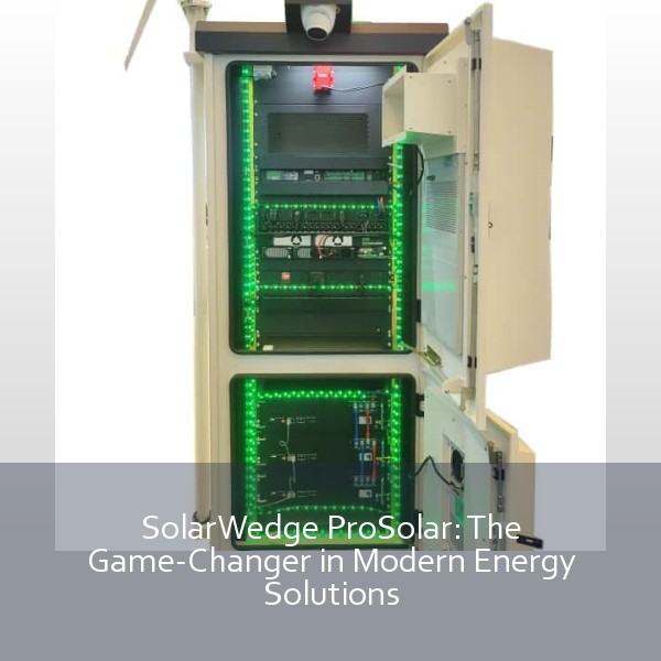 SolarWedge ProSolar: The Game-Changer in Modern Energy Solutions
