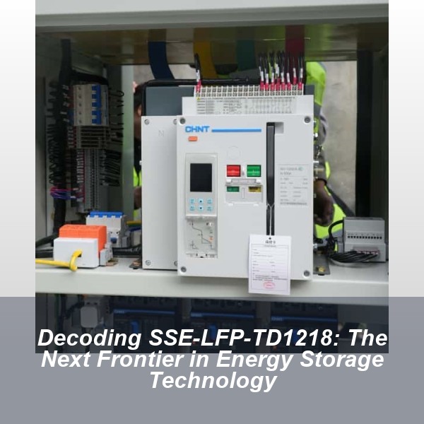 Decoding SSE-LFP-TD1218: The Next Frontier in Energy Storage Technology