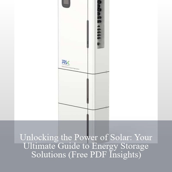 Unlocking the Power of Solar: Your Ultimate Guide to Energy Storage Solutions (Free PDF Insights)