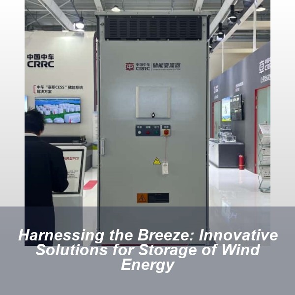 Harnessing the Breeze: Innovative Solutions for Storage of Wind Energy