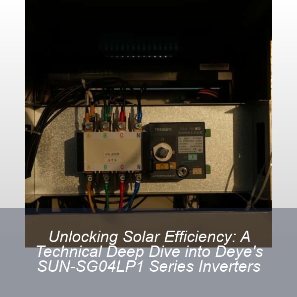 Unlocking Solar Efficiency: A Technical Deep Dive into Deye's SUN-SG04LP1 Series Inverters