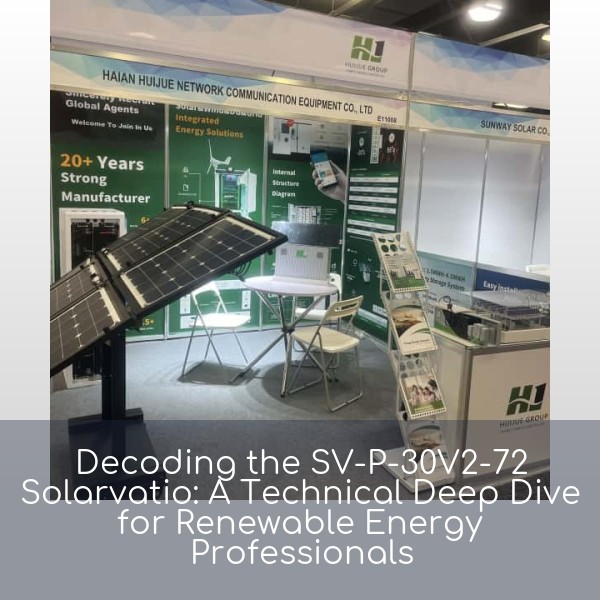 Decoding the SV-P-30V2-72 Solarvatio: A Technical Deep Dive for Renewable Energy Professionals