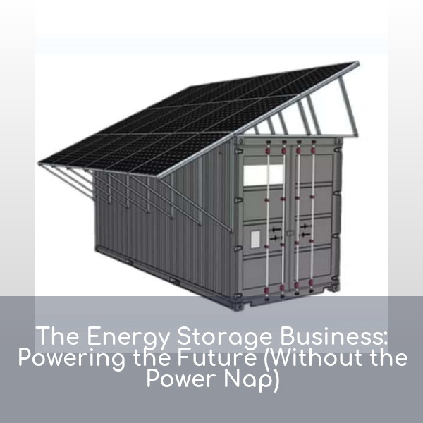 The Energy Storage Business: Powering the Future (Without the Power Nap)