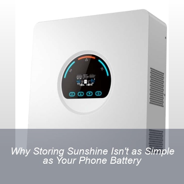 Why Storing Sunshine Isn't as Simple as Your Phone Battery