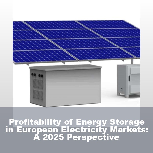 Profitability of Energy Storage in European Electricity Markets: A 2025 Perspective