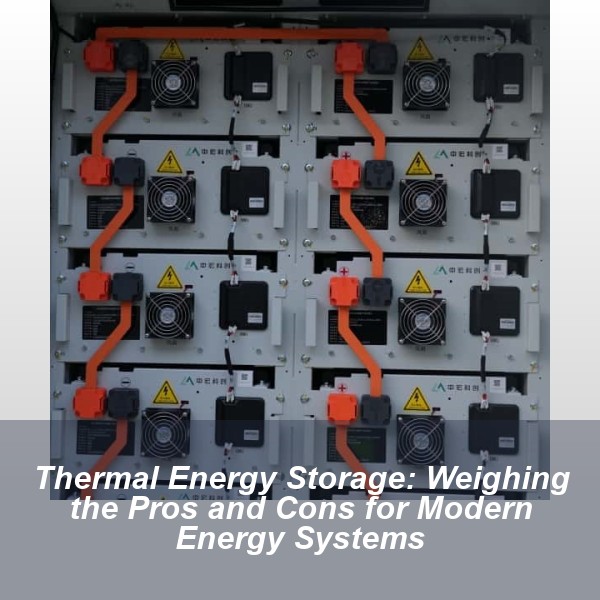 Thermal Energy Storage: Weighing the Pros and Cons for Modern Energy Systems