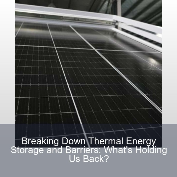 Breaking Down Thermal Energy Storage and Barriers: What's Holding Us Back?