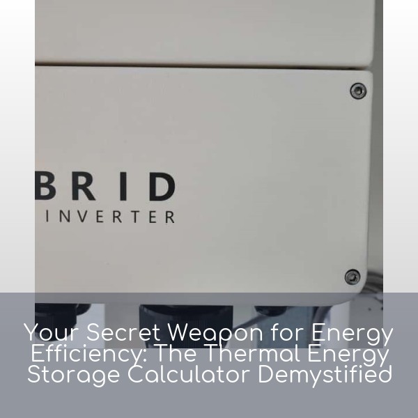 Your Secret Weapon for Energy Efficiency: The Thermal Energy Storage Calculator Demystified